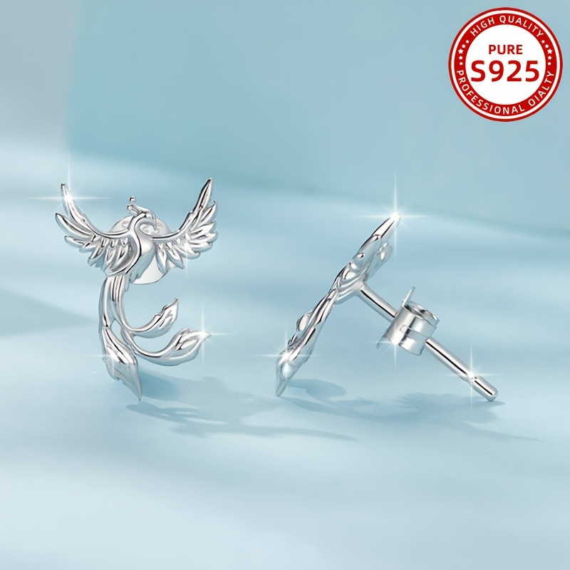 Women's S925 Silver Confident Charm Phoenix Fashion Earrings